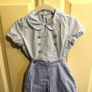 La Coqueta 2T Fantino Blue Stripe Baby Boy Set